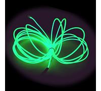 Balabaxer Linea luminosa Verde fluorescente, striscia luminosa al neon portatile del pacchetto batteria 3 metri, può essere tagliata a volontà, applicabile alla festa, Halloween, decorazione fai da te