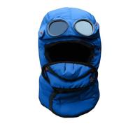Balaclava 3 in 1 - Passamontagna termico da donna, con maschera facciale, sciarpa, antivento, con paraorecchie, con cappuccio, cappello da aviatore, cappello in pelliccia per moto e sci ciclisti, Blu