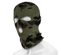 Mil-Tec - Passamontagna "Balaclava", in acrilico, con 3 fori, Uomo, Mimetico