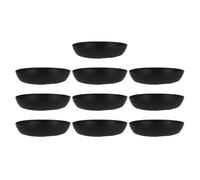 balacoo 10 Pezzi Vassoio Rotondo in Plastica Nera, Antigoccia, per Giardinaggio Indoor e Piante in Contenitore