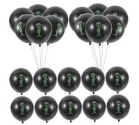 Balacoo 100 Palloncini in Lattice a Tema Alieno Verde, Pratici e Facili da Gonfiare, per Feste di Compleanno e Shower