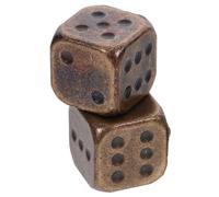 Balacoo 2 Pezzi Dadi in Metallo Dorati a Sei con Angoli Arrotondati, Leggeri e Facili da Trasportare, Accessori per Feste e Giochi da Tavolo per Gruppi e Bar