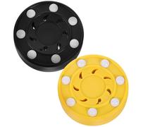 balacoo 2 Pezzi Disco da Hockey Inline per Allenamento Quotidiano, Leggero in Pp, Forma Rotonda, Scivolamento ad Alto Impatto, Sicuro e Delicato sulle Mani, per Superfici in Cemento Colore
