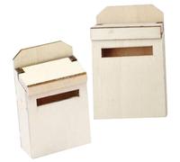 Balacoo 2 Pezzi Ornamenti di mini accessori in miniatura per la casa delle bambole mini cassetta postale minuscolo arredamento della cassetta postale Beige