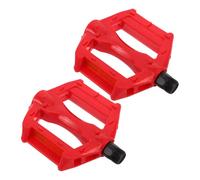 Balacoo 2 Pezzi Pedali Bici per Plastica e Ferro, Rosso, Ricambio | Mountain Bike e Biciclette, Uso in Parchi e Strade Cittadine, Installazione Facile