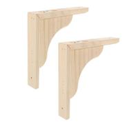 Balacoo 2 Pezzi Staffa per Mensola in Legno, Supporto Triangolare Angolare Beige, Robusto, per Ripiani, Previene lo Scorrimento degli Oggetti, per Armadi e Interni Contemporanei