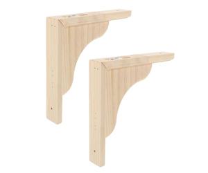 Balacoo 2 Pezzi Staffa per Mensola in Legno, Supporto Triangolare Angolare Beige, Robusto, per Ripiani, Previene lo Scorrimento degli Oggetti, per Armadi e Interni Contemporanei