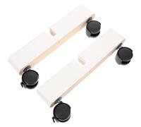 balacoo 2 Pezzi Supporto per Divisorio Schermo della Stanza in Legno con Ruote, Facile Installazione, Piedini Mobili per Uffici e Case, Design Semplice ed Elegante Bianco