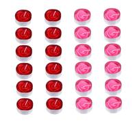 Balacoo 24 Candele a Forma di Rosa in Cera di Ghee Paraffina per Atmosfera Romantica, Perfette per Feste e Matrimoni, Set Decorativo di Candele da Tavolo