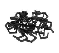 balacoo 24 pezzi Ganci per Pannello Plastica Neri Ganci J Resistenti per Organizzazione Attrezzi da Garage Cucina Officina e Hobby Supporto Stabile per Chiavi e Accessori