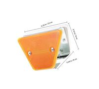 balacoo 2pezzi Marcatori Stradali Catarifrangenti Doppia Faccia in Abs e Ferro Design Trapezoidale per Segnaletica Stradale Sicurezza Autostrade