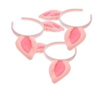 balacoo 3 Pezzi Cerchietto Orecchie Maiale Rosa Morbido, Facile da Indossare e Confortevole, Accessorio Unico e Divertente per Feste in Maschera e Carnevale