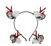balacoo 4 Pezzi Cerchietto Renna Natalizio con Corna, Plastica e Spugna, | Feste Natalizie e Costumi di Natale, Riutilizzabile, Stile Versatile, Comodo da Indossare
