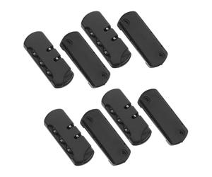 Balacoo 4 Pezzi Lucchetto Codice Resettable a Combinazione in Plastica per Zaino Antifurto Nero Facile da Leggere e Utilizzare per Viaggi e Luoghi Affollati