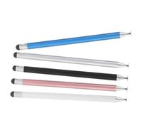 balacoo 5pezzi Penna Stilo Per Touchscreen Per Scrivere e Disegnare Su Smartphone e Tablet Compatto Leggero e Punta Protettiva in Vari Colori Come Nero Bianco Blu Rosa e Argento