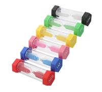 Balacoo 6 pezzi Clessidre Colorate in Plastica Timer Sabbia Orologi Visivi per Studio Giochi Decorazione
