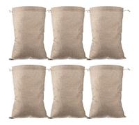 balacoo 6 Sacchetti in Iuta Coulisse Riutilizzabili e Traspiranti per Patate e Verdure, 30x40 Cm, per Organizzare Sacchi e Oggetti Quotidiani