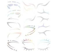 Balacoo Adesivi Tatuaggi Occhi 6 Pezzi per Halloween e Make-up Creativo, Sicuri la Pelle e Facili da Applicare, in Carta Adesivo Transfer Stili multipli