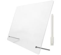 Balacoo Bacheca Trasparente per Scuola e Cucina Design Semplice in Acrilico Facile da Scrivere Memo Board Desktop per Tavolo