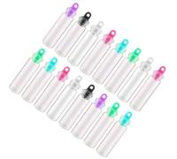 Balacoo Bottiglie di Vetro Trasparenti Colore Casuale 50 Pezzi da 2ml con Tappi in Plastica Sigillate Piccole Bottiglie per Messaggi per Decorazione e Pendente da Collana