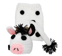 balacoo Cappello e Pantaloni Per Ragazzo Ragazza Ragazza Forma Di Mucca Lavorati Maglia Elastici e Traspiranti Per Scatti Fotografici e Occasioni Speciali