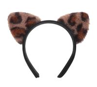 Balacoo Cerchietto Orecchie da Gatto Stampa Leopardata in Peluche e Plastico, Comodo e Ben Fatto, Accessorio per Chioma da Festa e Vita Quotidiana per Donne