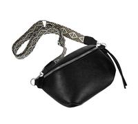 balacoo Chest Bag Borsa a Tracolla da Uomo in Pu e Poliestere, Nera, Zip, Scomparti e Tasche, per Shopping e Gite un Giorno, Stile Moda