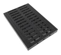balacoo Coperchio di Scarico Griglia di Drenaggio in Plastica Griglia per Canale da Cucina Coperchio Nero 31X20X2 2 Cm