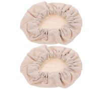 Balacoo Copri Barattoli Beige Riutilizzabili e Lavabili 2 Pezzi, Sostituzione per Tappi di Vasi a Bocca Larga, per Conservazione in Cucina
