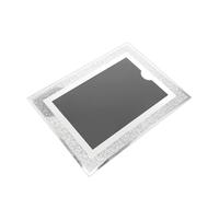 balacoo Cornice Fotografica in Vetro Glitterata per Foto Matrimonio e Regali Sposi Portafoto Decorativo Rettangolare e Ufficio
