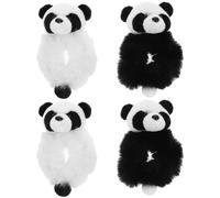 Balacoo Elastici per Chioma Panda in 4, Morbidi e Adatti a Tutti i di Chioma, Accessori Carini per Coda di, da Condividere Amici