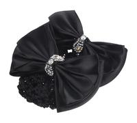 balacoo Fermagli per Chioma Cristalli Design Fiocco Nero 2 Pezzi Traspirante in Metallo e Tessuto per Chignon Accessori per Chioma Donna Lavoratori Ospedalieri e Bancari