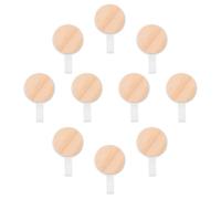 balacoo Ganci Appendiabiti Adesivi in Legno Bianco 10 Pezzi, Resistenti e Salvaspazio, per Cappotti e Cappelli in Bagno e Casa senza Forare le Pareti