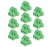 Balacoo Kit Morsettiera a Vite 3 Pin 10 Pezzi Connettori Elettrici per Schede Pcb, Plastica Resistente e Design Plug And Unplug per Uffici e Abitazioni
