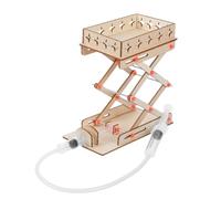 Balacoo Kit Scienza DIY Sollevatore Legno per Modello Laboratorio Educativo Regolabile e Scuola Apprendimento Principi Idraulici e Creatività Stem