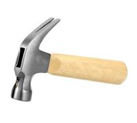 Balacoo Mini Martello ad Artiglio Diritto in Metallo per Carpenteria | Manico in Legno, Uso Officina e Lavorazione del Legno, Design Classico Semplice