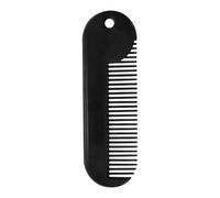 Balacoo Pettine da Barba in Lega di Zinco Nero Resistente e Portatile per Chioma e Barba, Accessorio Salone Uomo per Pettinare e Modellare Stile Semplice
