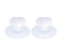 balacoo Pomello Cuore a Bianca Ceramica per Mobili e Armadi | Base Solida, Resistente All'usura e Meno Fragile, per Porta Mobile e Uso Domestico in Dormitorio