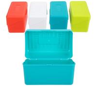 balacoo Porta Carte da Gioco 4 Pezzi in Pp, Organizer Portatile per Schede Indice 3x5, Custodia per Biglietti da Visita per Casa e Scuola