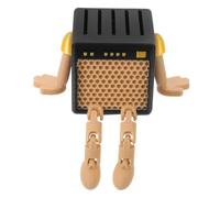 balacoo Porta Plettri per Chitarra e Ukulele in Plastica Nero Forma di Figura Articolata, Custodia Compatta per Performance e Organizzazione All'aperto