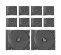 balacoo Scatola Porta CD Trasparente Custodia Facile da Identificare 10 in Plastica Organizer Impilabile per Dischi per Scuole