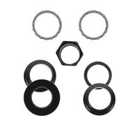 balacoo Serie Sterzo Bici Esterna Cuscinetti, Ricambio Metallo Nero | Bowl Set Frontale, 25, 4mm, per Forcella e Attacco, Uso Urbano e Contesti Vari
