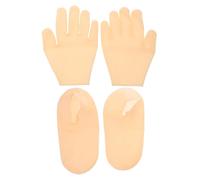 Balacoo Set di Guanti e Calzini in Silicone Idratanti per Mani e Piedi Funzione Esfoliante e Vestibilità Confortevole la Cura Quotidiana della Pelle Secca