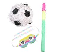 Balacoo Set Pinata Calcio per Compleanno in Carta con Bastone e Bendaggio, Decorazione Creativa per Festa e Celebrazione, Atmosfera Gioiosa e Divertente