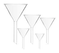 Balacoo Triangle Funnel Imbuto da Laboratorio in Vetro, 5 Pezzi, per Esperimenti Chimici, per Laboratori e Chimica Analitica
