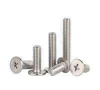 BALAFO Viti a testa piatta, viti a croce Phillips, YJHLX, 100 pezzi/lotto bullone a croce testa piatta, M2 x 8 mm (colore: M1,4 x 4 mm, dimensioni: taglia unica)