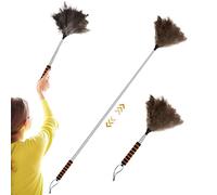 Balai à Poussière pour Plafond avec Perche Télescopique - Outil De Nettoyage Avec Une Longueur De 155 Centimètres - Ép ngue Portée - pour Ventilateur