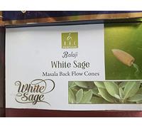 Balaji BackFlow Cones White Sage 12x10 pz