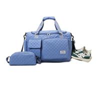 Balakaka 34 L Borsone da Viaggio con Borsa Piccola da 1,5 L, Borsa da palestra da Viaggio con Tracolla Rimovibile, Impermeabile Borsone da Palestra Grande con Tasca Bagnata, Blu cielo