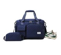 Balakaka 34 L Borsone da Viaggio con Borsa Piccola da 1,5 L, Borsa da palestra da Viaggio con Tracolla Rimovibile, Impermeabile Borsone da Palestra Grande con Tasca Bagnata, Blu scuro